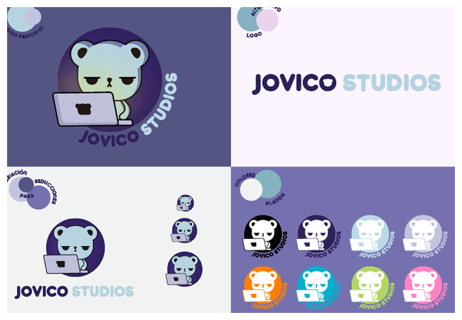 Portada del proyecto Jovico Studio — identidad de marca
