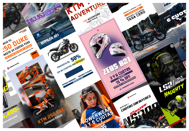 Portada del proyecto Urquiza Motos — contenido para redes
